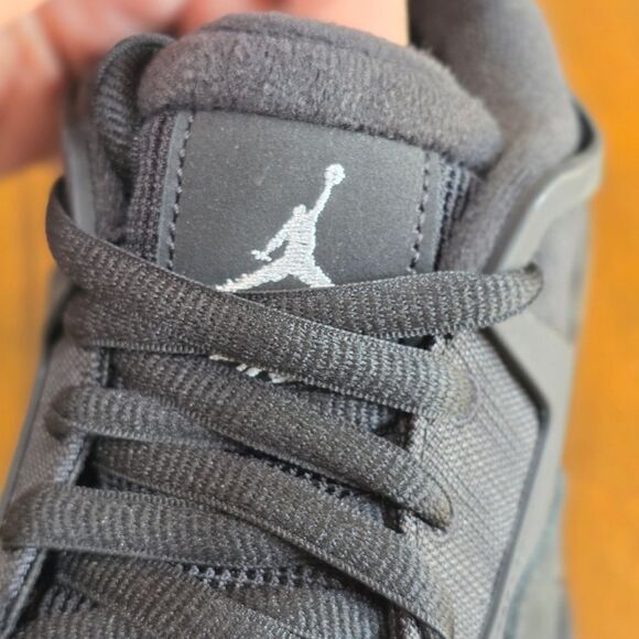 Nike Air Jordan 4 RM "Black Cat" Anthracite GS Youth 7Y FQ7938-004 Nubuck Suede - Picture 11 of 16